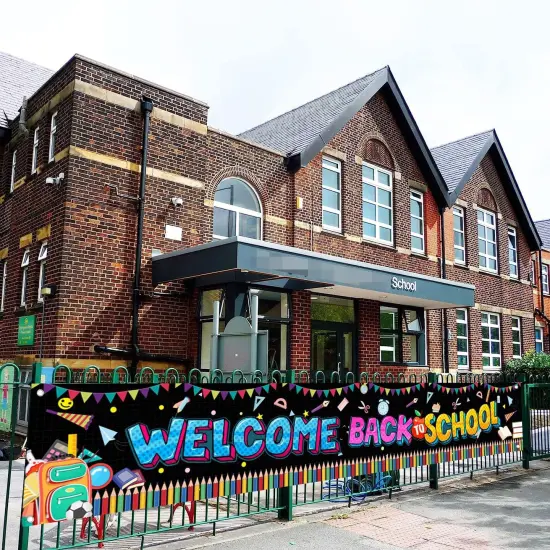 Large Welcome Back to School Banner 120x20 {5}