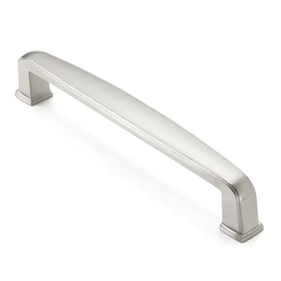 Cauldham Solid Kitchen Cabinet Handles (5" Hole Centers) - Drawer/Door Hardware - Style T765 - Satin Nickel {7}