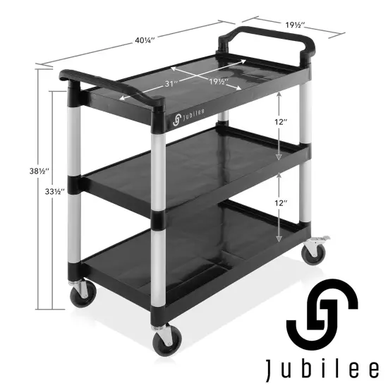 Jubilee 3-Tier Utility Service Cart with Wheels {6}