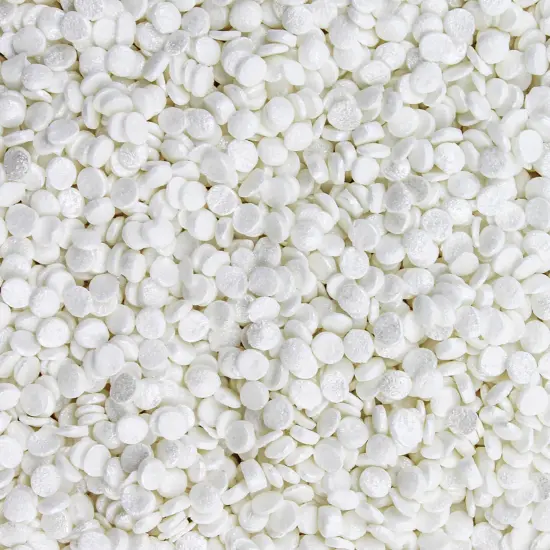 Krazy Sprinkles - White Pearl Confetti Edible Sprinkles (1/2 Cup 1x Jar) {1}
