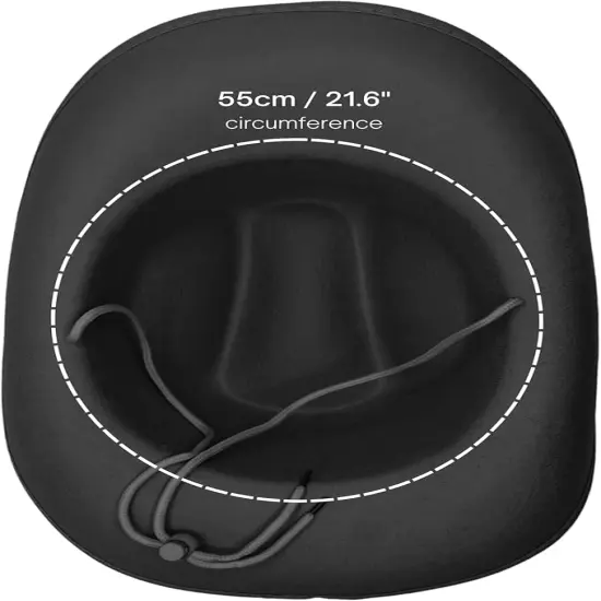 4E's Novelty 4 Pack Black Cowboy Hat Party Pack (Kid Size) - Felt Cowgirl Hats for Girls, Boys, Teens {4}