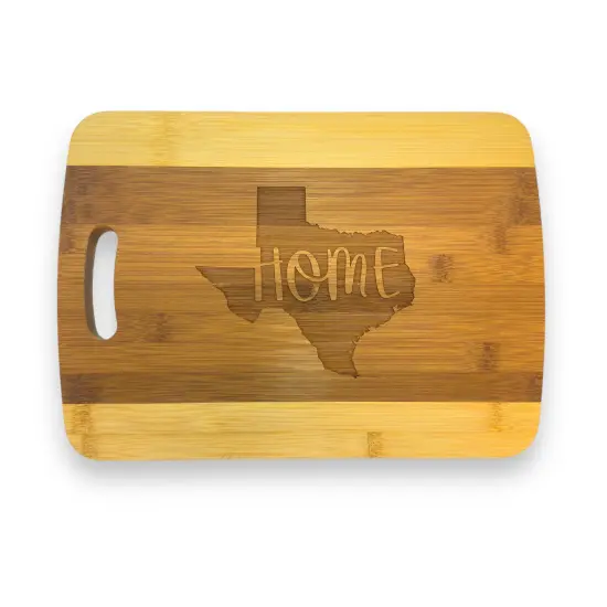 Texas Home Cutting Board 14''x9.5''x.5'' Bamboo {3}