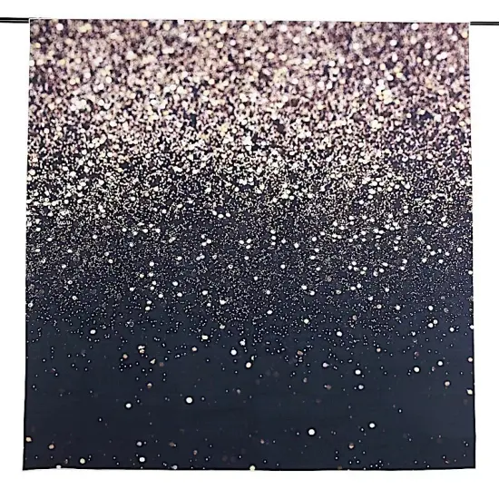 8 ft Black Gold Glitter Printed Vinyl Photo Backdrop Banner Party Decorations {1}
