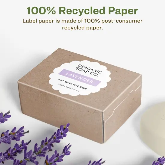 Avery Recycled Matte White Labels,2-1/2" diameter Round Scalloped {2}