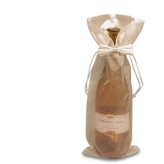 Elegant Bow Tie Organza Wine Bag 6" x 14" {4}