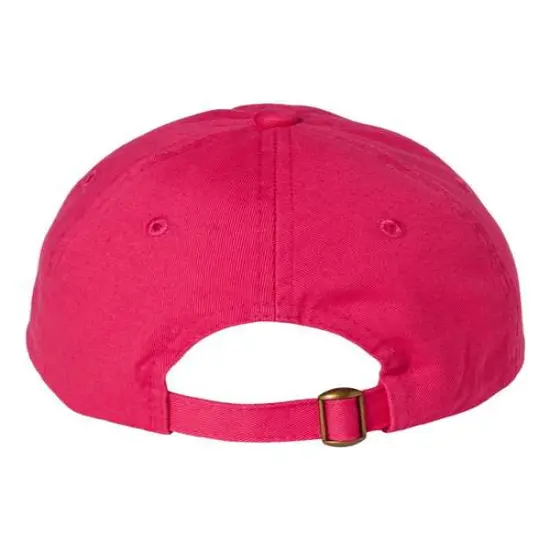 Valucap&reg; Adult Bio Washed Classic Dad Hat Neon Pink {2}
