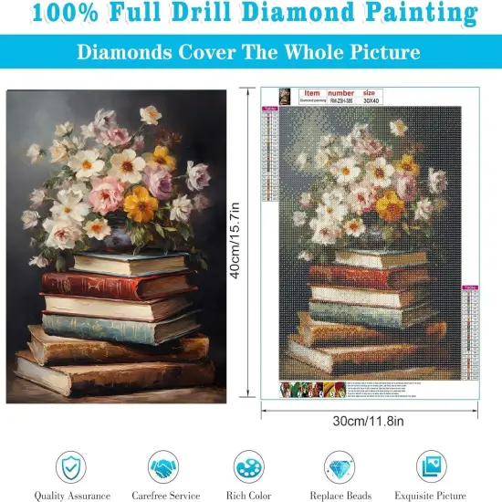 Vintage flower Diamond Art Painting Kits for Adults {5}