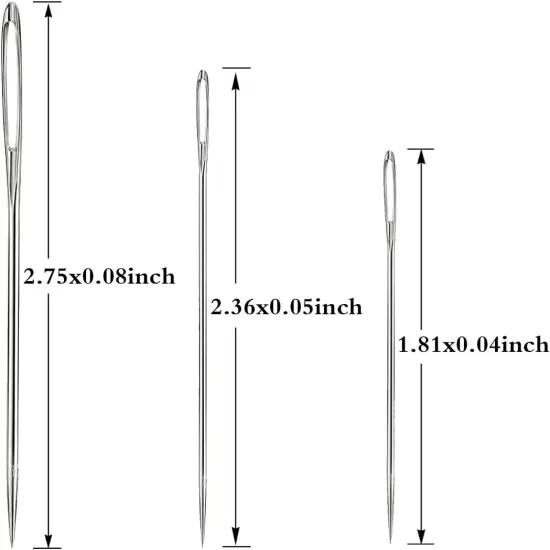 18 Pieces Large Eye Sewing Needles, Handmade Yarn Knitting, Sharp Stainless Steel Embroidery Thread Needle for Leather and Tapestry {2}