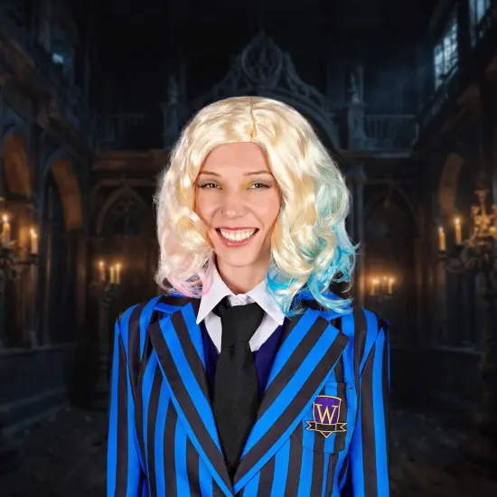 Gothic Girls Friend Blonde Adult Costume Wig {3}