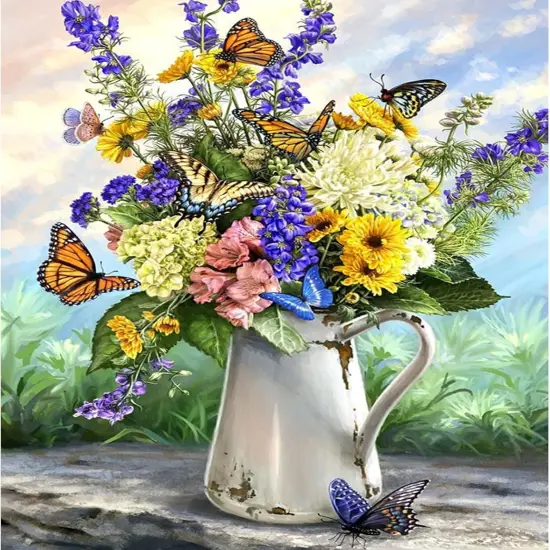 Flower Paint by Number for Adults, Flower Easy Paint by Numbers, Flower DIY Kids Adult Paint by Numbers for Beginner, Gift Home Wall Decor 16x20 Inch {1}