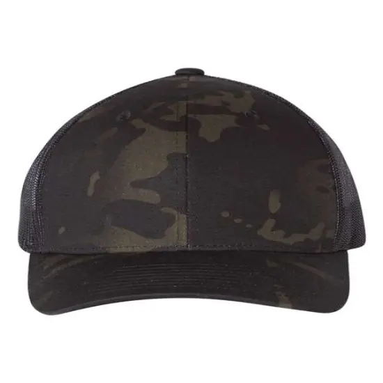 YP Classics&reg; Retro Trucker Cap Multicam Black/Black {1}
