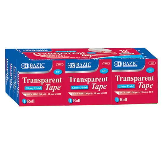 Tape Refill, Transparent Tape, 3/4" x 1296", 12 Rolls {1}