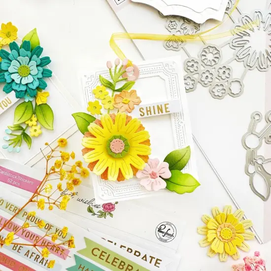 Pinkfresh Studio Stencils-Stylized Florals {5}