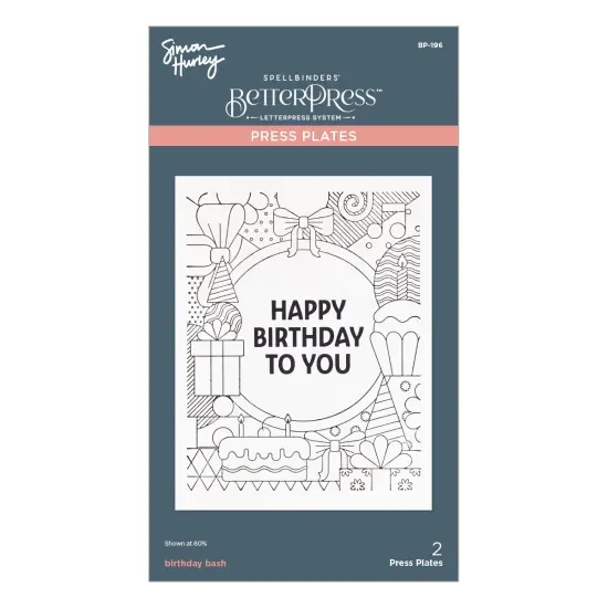Spellbinders Press Plate & Die Set By Simon Hurley-Birthday Bash {1}