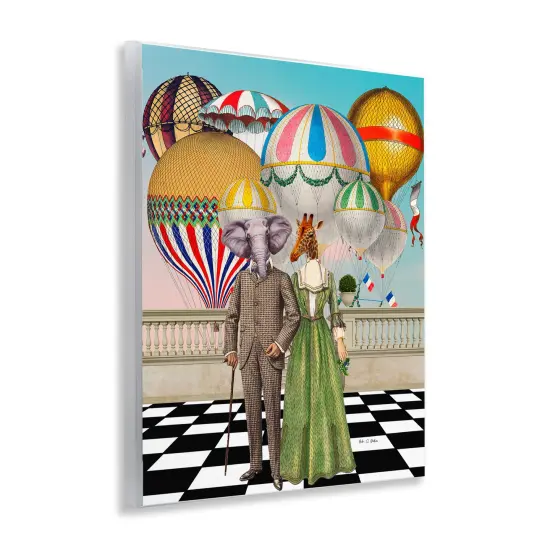 Stupell Industries Surreal Animals with Hot Air Balloons Wall Plaque By Erika C. Brothers {3}