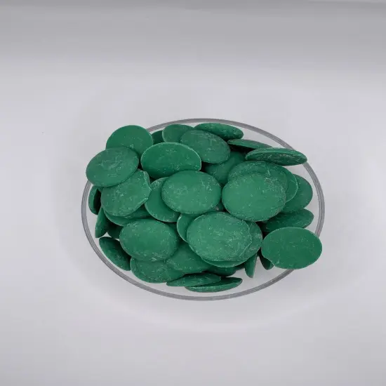 2.5lb Merckens Green Chocolate Candy Melts for Dipping Coating Drizzling Baking and Decorating Treats {1}