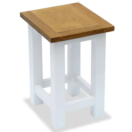 vidaXL End Table 10.6"x9.4"x14.6" Solid Oak Wood {1}