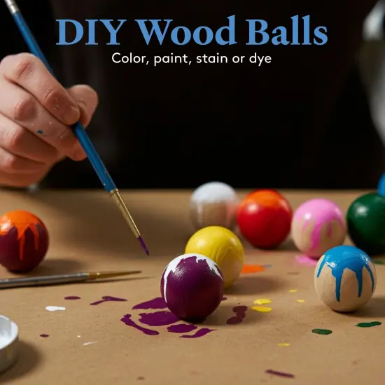 Wooden Balls, Assorted Unfinished, Round, Birch Hardwood Craft Balls | Woodpeckers {2}