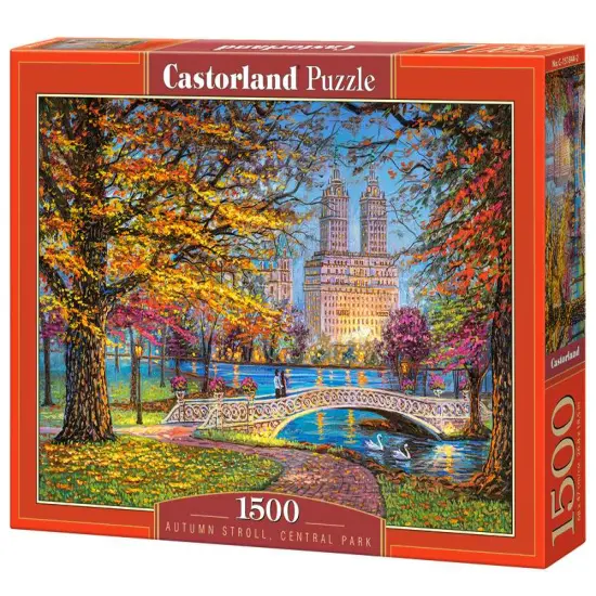 1500 Piece Jigsaw Puzzle, Autumn Stroll, Central Park, NY, New York puzzle, Cityscape, Adult Puzzles, Castorland C-151844-2 {1}