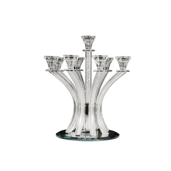 Crystal Candelabra with Inner Net Design 9 Arms Gold {3}