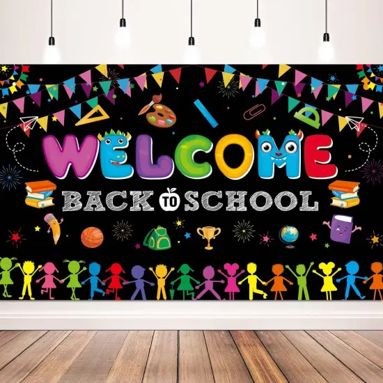 Welcome Back To School Banner Backdrop {1}