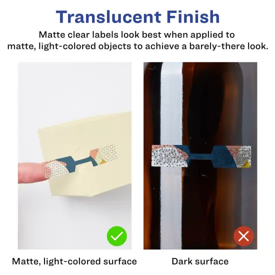 Avery Matte Clear Labels,1/2" x 2-1/2" Barbell {2}