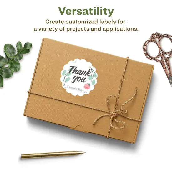 Avery Recycled Matte White Labels,2-1/2" diameter Round Scalloped {4}