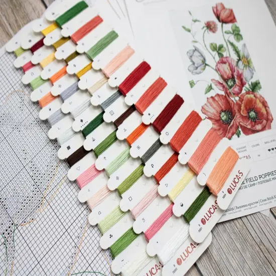 The Field Poppies B7020L Counted Cross-Stitch Kit {6}