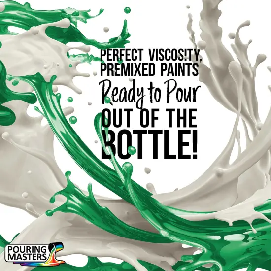Pouring Masters Shamrock Green Ready to Pour Acrylic Pouring Paint - Premium 32-Ounce Pre-Mixed Fluid Acrylic Paint - Fluid Art Supplies for Canvas, Wood, Paper, Tile & Rocks {2}