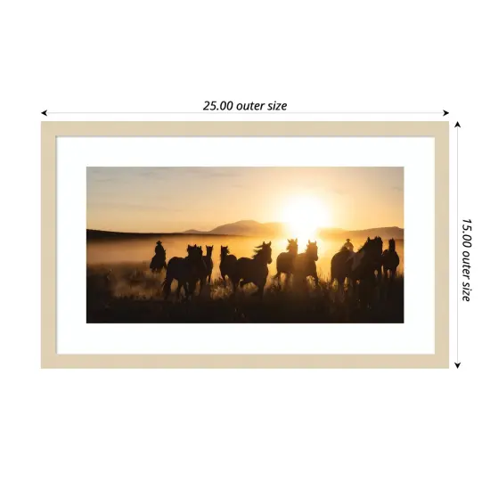 Ranch Horse Jingle by PHBurchett Wood Framed Wall Art Print {4}