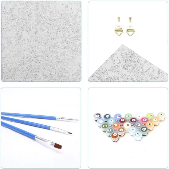 Paint by Number for Adults Kids Beginner, Paint by Numbers Kits on Canvas Painting Kits for Art Crafts Gift, Colorful Lion 16x20inch {5}