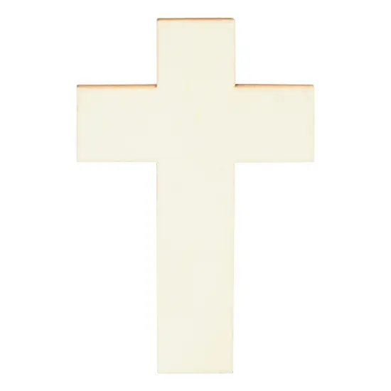 100 Pack Unfinished Wooden Crosses for Crafts - Wood Cross Bulk for Church, First Communion, Easter Tree, Sunday School, DIY Projects (4x3 in) Brown {6}