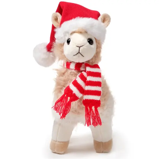 Bearington Holly The Holiday Llama Christmas Plush, 10 Inch Llama Stuffed Animal, Ideal Christmas Llama Gift for Toddlers, Kids & Teens, For Ages 3-14 Brown {1}