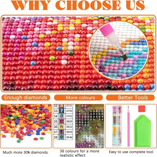 10 Pack Diamond Painting Kits, Landscape Beach Diamond Art Painting for Adults Beginners, DIY Landscape Painting Diamond Art Full Round Diamond Crafts Wall Decor 12 x 16 inches {2}