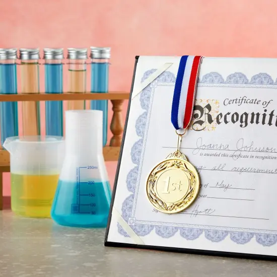 6-Pack 1st, 2nd, 3rd Place Award Medals for Kids and Adult, Participation Awards with 15.5-Inch Prize Ribbons for Sports, Tournaments, Competitions (Metal, 2.6 in) Multicolor {5}