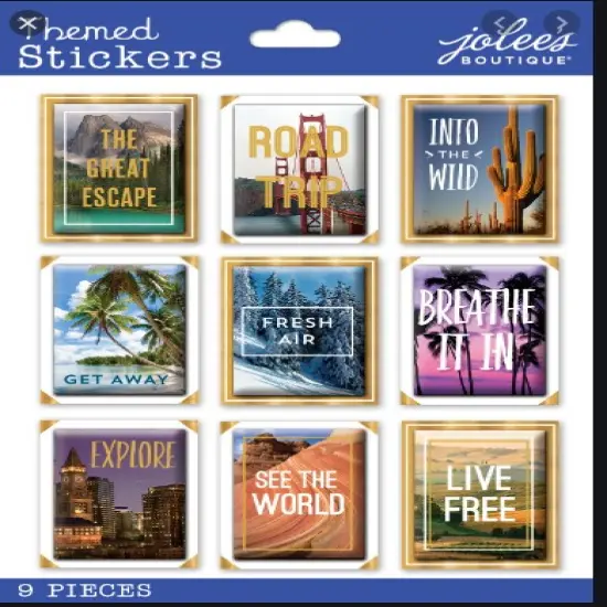 Jolee's Boutique Travel Posters Dimensional Stickers {1}