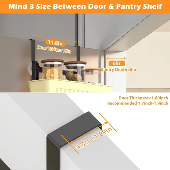 9-Tier Over The Door Pantry Organizer with Adjustable Baskets - No Drilling Wall-Mounted Spice Rack Shelves, Bathroom, Laundry & Closet {3}