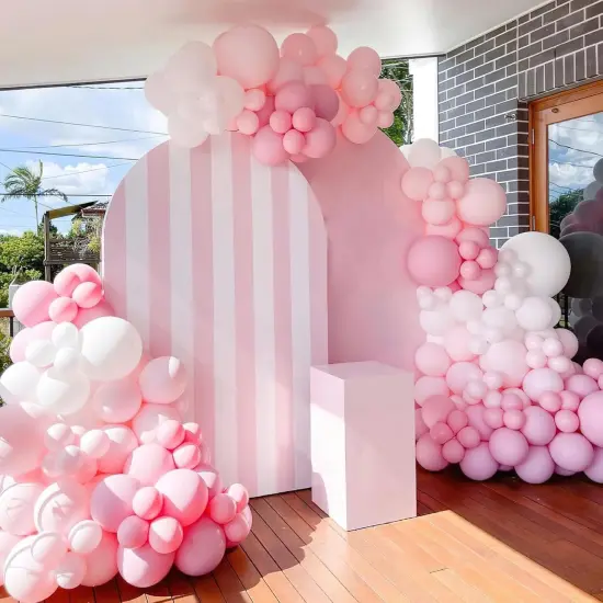Light Pink Balloons 50 pcs 12 Inch Pastel Baby Pale Pink Latex Balloons {3}