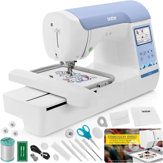 Brother PE900 Embroidery Machine, 5" x 7" Field Size, Cuts Jump Stitches, Wireless, WLAN, Includes Mr. Vac & Mrs. Sew - Embroidery Magic: Quick Start Video {1}