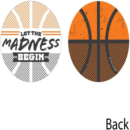 Basketball - Let The Madness Begin - Decorations DIY College Basketball Party Essentials - Set of 20 {3}