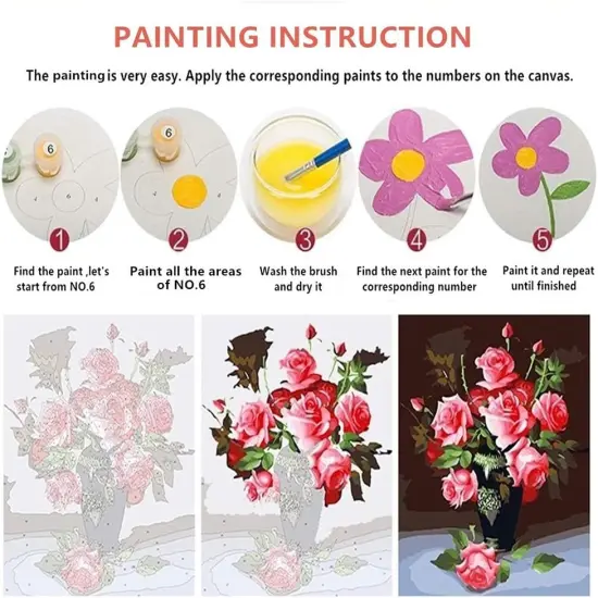 DIY Paint by Numbers Art Kits for Adults Halloween Castle,16x20 inch Pumpkin Oil Painting by Numbers for Beginner Gift {4}