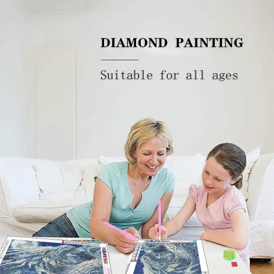 Dragon Diamond Painting Kits for Adults,5D DIY Moon Diamond Art Crystal Diamond Paintings Full Round Drill, Paintings with Diamonds Gem Art for Home Wall Decor 12x16 Inch {3}