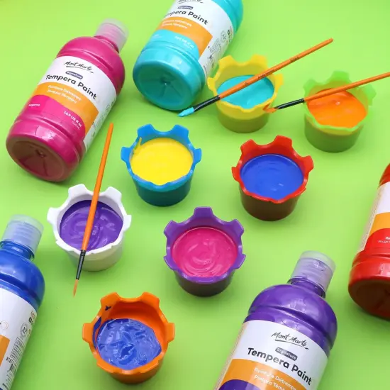Tempera Paint Set 12pc x 16.9 US fl.oz (500ml), 12 Bottles of Tempera Style Kids Paint, Washable for Kids Art and Craft, Non Toxic, Easy to Clean. {5}
