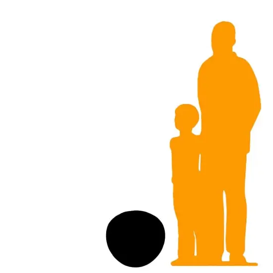 Medium Red Apple Over Sized Statue {2}