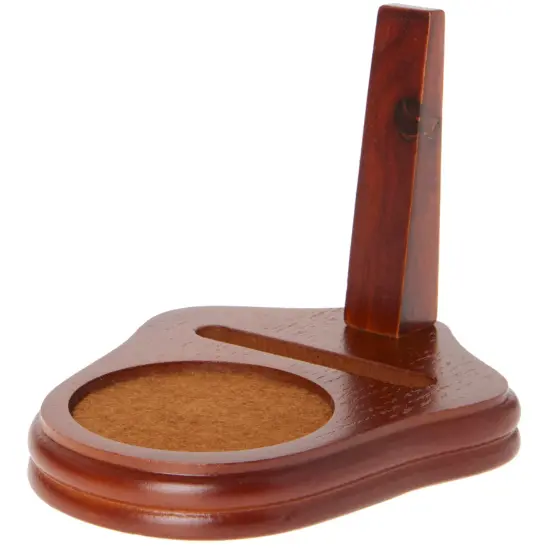 Bard's Demi-Tasse Walnut MDF Cup and Saucer Stand, 3.5" H x 3.5" W x 4.5" D {1}
