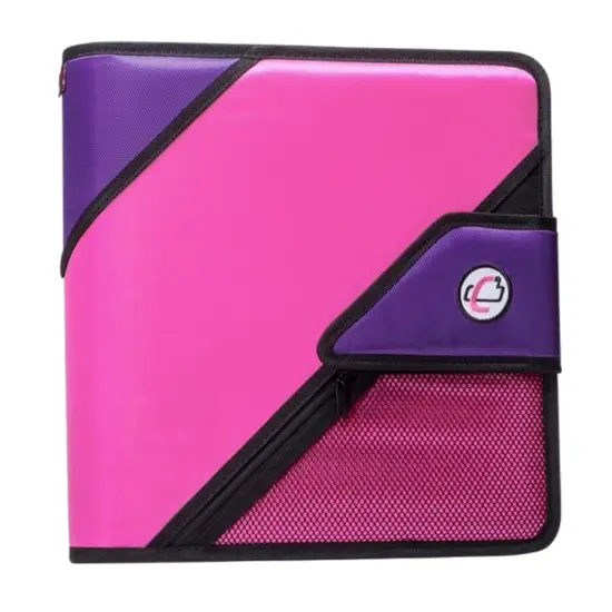 Case&middot;it The Open Tab Binder with Tab File, O-Ring, 2 Inches, Pink/Purple {1}