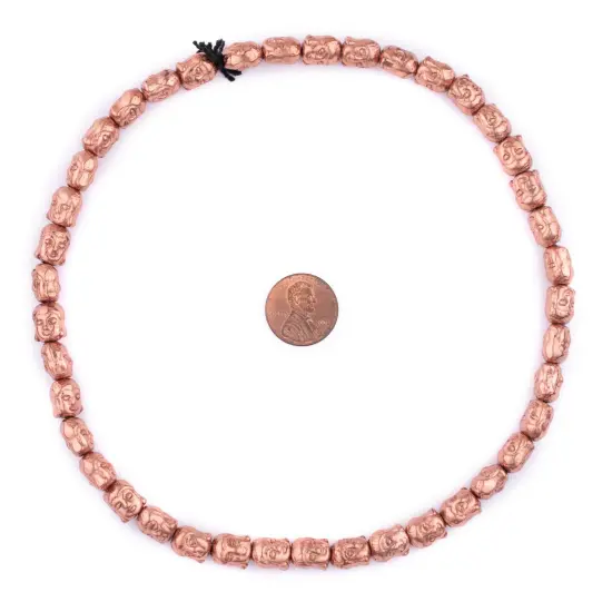 The Bead Chest Copper Buddha Beads, Full Strand of Quality Metal Spacers for DIY Jewelry Design {2}