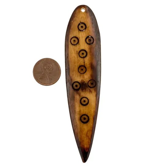 The Bead Chest Brown Bone Shaman Medicine Stick Pendant Ethiopia African Large Hole Handmade {2}