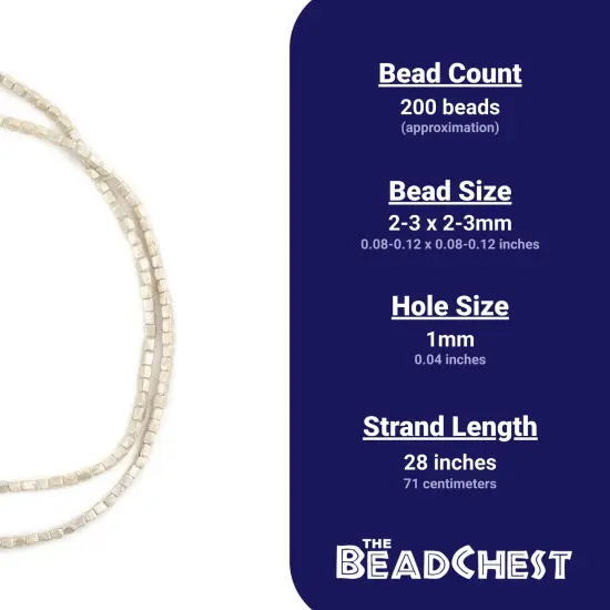 The Bead Chest Silver Ethiopian Rectangular Tube Beads 3mm African White Metal 28 Inch Strand Handmade {4}