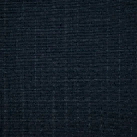 Navy-Gray-Green Wool Polyester Check Pattern Shirting Woven Fabric By the Yard {4}